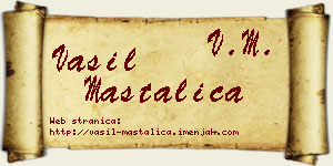 Vasil Mastalica vizit kartica